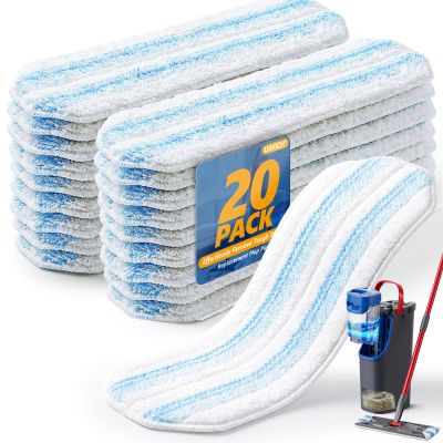 20 Pack Mop Replacement Pads for O Cedar H2pro Flat Mops,Mop Pads for O-Cedar Mop Refills,Washable and Reusable Microfiber Mops Pad Compatible with Ocedar Flat Head