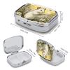Hamster Daisy Meadow Pill Box 2 Compartment Small Pill Case,Portable for Pocket Or Purse Pills Organizer Mini Pills Container Holder to Hold Vitamins, Medication, Fish Oil and Supplements view 2
