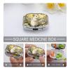 Hamster Daisy Meadow Pill Box 2 Compartment Small Pill Case,Portable for Pocket Or Purse Pills Organizer Mini Pills Container Holder to Hold Vitamins, Medication, Fish Oil and Supplements view 4