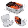 Sunset Bridge Reflection Pill Box 2 Compartment Small Pill Case,Portable for Pocket Or Purse Pills Organizer Mini Pills Container Holder to Hold Vitamins, Medication, Fish Oil and Supplements view 2