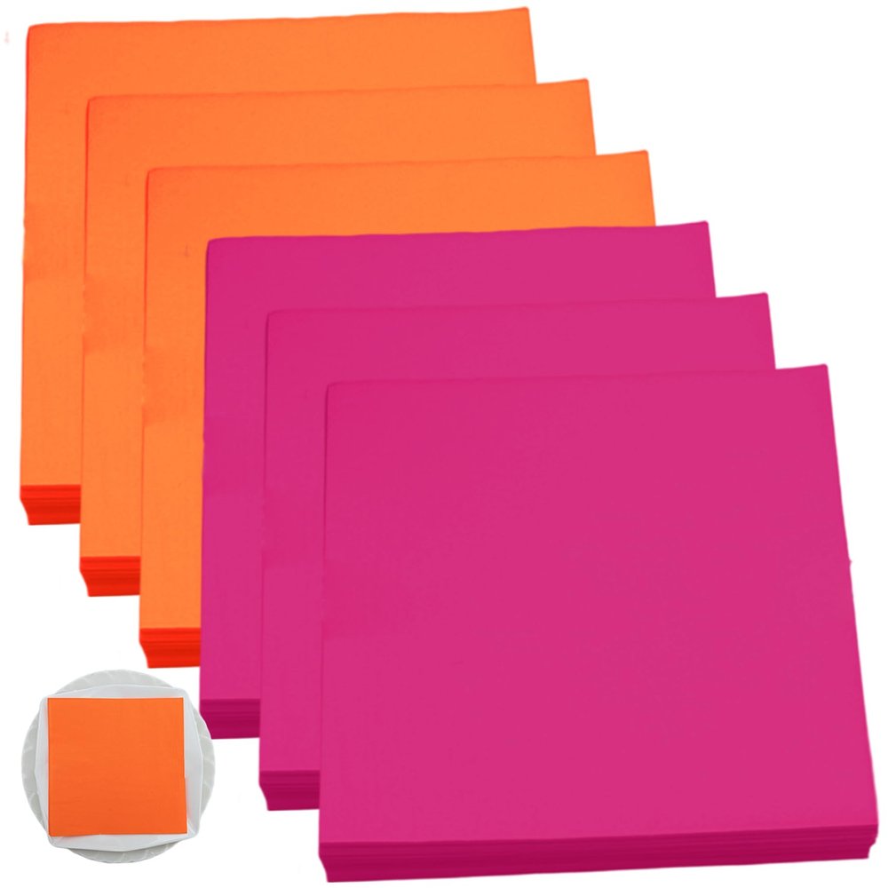 120 Count Paper Napkins Rose Red & Orange 13x13 Inch Non-Slip Disposable Napkins for Party, Wedding, Dinner, Cocktail, Decoracin del hogar