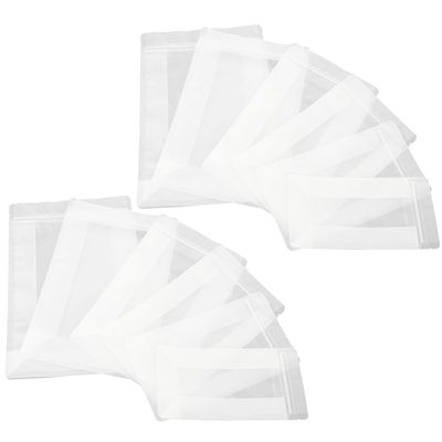 CLISPEED 12pcs Semi- Frosted Stand- Packaging Bags with Zipper Seal, 6 Sizes X 2pcs, Convenient Snack and Bakery Food Storage Bags for Takeout and Household Use