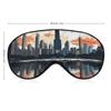 Chicago Skyline Sleep Mask with Elastic Strap Polyester Eye Cover Light Blocking Eye Mask Sleeping Masks for Side Sleeper Blindfold Travel Face Hugging for Men Women view 2