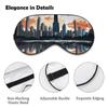 Chicago Skyline Sleep Mask with Elastic Strap Polyester Eye Cover Light Blocking Eye Mask Sleeping Masks for Side Sleeper Blindfold Travel Face Hugging for Men Women view 3