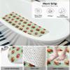 Red Ladybugs Shower Mat Non Slip Bathtub Mat Vines Leaves Spring Plant Watercolor Inset Green Bath Mat Soft Loofah Shower Mats for Shower Tub Bathroom Quick Drying Foot Mat, 16x40 Inch view 3
