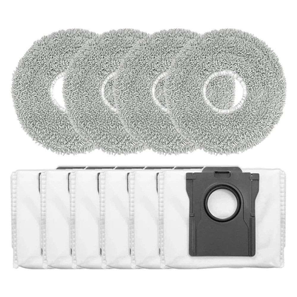 10pcs Replacement Part For Cecotec For Conga X70 Robot Vacuum 4 Mop Pads 6 Dust Bags Cleaning Tools Floor Home stability