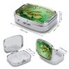 Frog Lotus Pad Pill Box 2 Compartment Small Pill Case,Portable for Pocket Or Purse Pills Organizer Mini Pills Container Holder to Hold Vitamins, Medication, Fish Oil and Supplements view 2