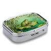 Frog Lotus Pad Pill Box 2 Compartment Small Pill Case,Portable for Pocket Or Purse Pills Organizer Mini Pills Container Holder to Hold Vitamins, Medication, Fish Oil and Supplements view 3
