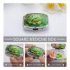 Frog Lotus Pad Pill Box 2 Compartment Small Pill Case,Portable for Pocket Or Purse Pills Organizer Mini Pills Container Holder to Hold Vitamins, Medication, Fish Oil and Supplements view 4