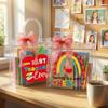 H1vojoxo Teacher Appreciation Gift Bags - 24PCS Teacher Gift Bags Bulk with Red DIY Ribbon 7.87x3.2x7.87Inch Teachers Clear PVC Gifts Bag with Handle Reusable PVC Thank You Gifts Wrap Bag for Teachers view 4