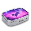 Vapor Cat Pill Box 2 Compartment Small Pill Case,Portable for Pocket Or Purse Pills Organizer Mini Pills Container Holder to Hold Vitamins, Medication, Fish Oil and Supplements view 3