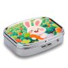 Rabbit and Carrot Pill Box 2 Compartment Small Pill Case,Portable for Pocket Or Purse Pills Organizer Mini Pills Container Holder to Hold Vitamins, Medication, Fish Oil and Supplements view 3