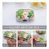 Rabbit and Carrot Pill Box 2 Compartment Small Pill Case,Portable for Pocket Or Purse Pills Organizer Mini Pills Container Holder to Hold Vitamins, Medication, Fish Oil and Supplements view 4