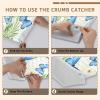 CEBUGI Blue Butterflies Adult Bibs for Women Men Waterproof Eating Cloth with Crumb Catcher Reusable Bibs for Seniors Elderly Dining Clothing Protectors view 4