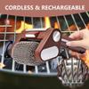 SICWEDIM Stainless Steel Grill Cleaner, Electric Grill Brush Bristles Free, BBQ Cleaning Brush, Cordless BBQ Cleaning Kit with LED, Detachable 350 RPM Stainless Roller view 2