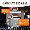 SICWEDIM Stainless Steel Grill Cleaner, Electric Grill Brush Bristles Free, BBQ Cleaning Brush, Cordless BBQ Cleaning Kit with LED, Detachable 350 RPM Stainless Roller view 3