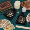CREATCABIN 2Pcs 7.1 x 5.3 Inch Black Tarot Card Bag Velvet Drawstring Pouch Rectangle Moon Phase Pattern Small Protective Soft Storage Bags for Tarot Cards Crystals Jewelry Dices Gifts DIY Holder view 3
