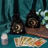 CREATCABIN 2Pcs 7.1 x 5.3 Inch Black Tarot Card Bag Velvet Drawstring Pouch Rectangle Moon Phase Pattern Small Protective Soft Storage Bags for Tarot Cards Crystals Jewelry Dices Gifts DIY Holder view 4
