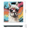 Alpaca Wearing Sunglasses Scale for Body Weight Sturdy Tempered Glass Weighing Scales with LCD Display Accurate Digital Bathroom Scale Convenient Body Fat Smart Scales Easy Read view 2