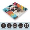 Alpaca Wearing Sunglasses Scale for Body Weight Sturdy Tempered Glass Weighing Scales with LCD Display Accurate Digital Bathroom Scale Convenient Body Fat Smart Scales Easy Read view 3