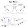 VisionGlobal 2Pairs Portable Progressive Multifocal Glasses, Photochromic Gray Sunglasses for UnisexClear Blue,+0.00/+1.00Magnification view 3
