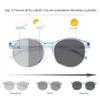 VisionGlobal 2Pairs Portable Progressive Multifocal Glasses, Photochromic Gray Sunglasses for UnisexClear Blue,+0.00/+1.00Magnification view 4
