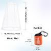Wholelovein 8 Pack White Mosquito Covers Wearable Head Net Face Mesh Protecting Net Mosquito Fly Insects Bugs view 2