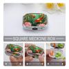 Koi Lotus Pool Pill Box 2 Compartment Small Pill Case,Portable for Pocket Or Purse Pills Organizer Mini Pills Container Holder to Hold Vitamins, Medication, Fish Oil and Supplements view 4