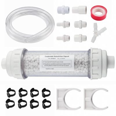 804000074 Condensate Neutralizer Kit Replacement,Prevent Pipe Damage | for High-Efficiency Boilers & Tankless Heaters, Acidic Condensate Neutralizer to Prevent Pipeline Corrosion