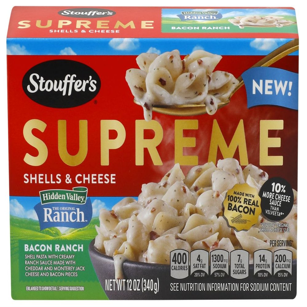Stouffer's, Supreme Bacon Ranch With Shells And Cheese, 12 Ounce