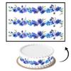 3 pcs Dark Smoke Cloud Border Cake Strips Edible birthday cake strips, cake side borders, Icing Sheets 2.7X11.8 view 1