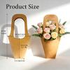 Flower Bags 100 Packs, Flower Bags for Bouquets, Kraft Paper Flower Gift Bags With Handle, Suitable for Flower Shops, Flower Bar, Weddings, Valentine's Day, Birthday Parties, Thanksgiving, Home Decoration (13.8 Inches) view 2