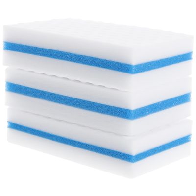 QUMIIRITY 10pcs Three-Layer High-Density Nano Dishwashing Sponges, Reusable Scrubbing Sponge Pads for Kitchen Tableware Cleaning and Household Use
