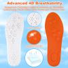 Footstr Insoles for Kids Youth 4D Cloud Insoles for Men & Women Arch Support Shock Absorption Relieve Foot Shock Absorption (2 Pair,Orange, 5Y-6Y) view 2