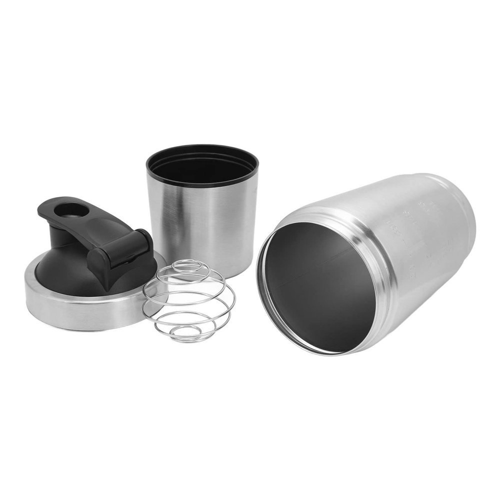 Alomejor Stainless Steel Shaker Bottle for Protein Mixes Excellent Gym Lovers and Teenagers