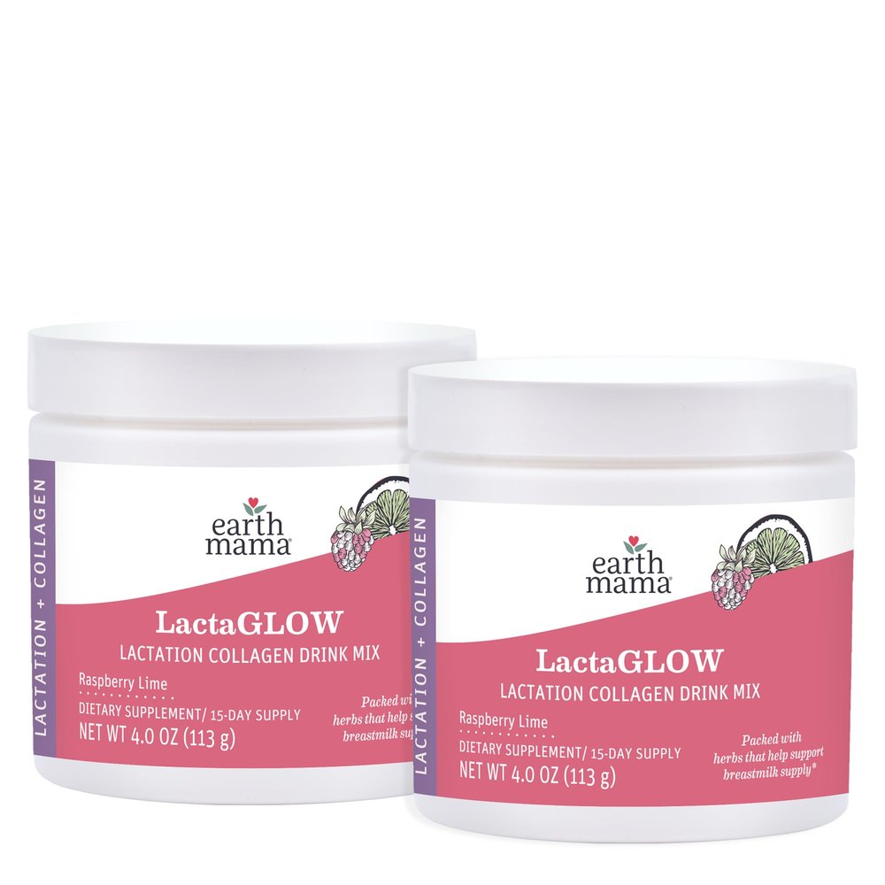 Earth Mama - LactaGLOW Collagen Drink Mix - 15 Servings (Pack of 2)