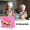 Fydun 3D Carousel Horse, Fondant for Cake Deco Ion Chocolate Bakeware Silicone Deco Ing Shaping DIY Baking Pink Topper Ions (Pink) view 3