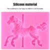 Fydun 3D Carousel Horse, Fondant for Cake Deco Ion Chocolate Bakeware Silicone Deco Ing Shaping DIY Baking Pink Topper Ions (Pink) view 4