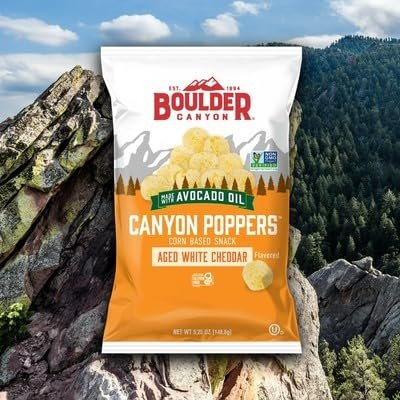 Boulder Canyon Poppers White Cheddar Cnyn 5.25 oz (Pack of 12)