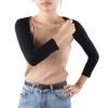 Alomejor Arm Sleeve Shaper for Racing Posture Correction and Slimming, Scientific 3D Weaving, Comfortable and Breathable, Long Sleeve Shaper, Black, M Size view 3
