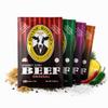 Divine Bovine Gourmet Jerky - Original, Tangy Teriyaki, Hot & Tangy Teriyaki, Spicy Jalapeo Flavor - 4 Pack (3.25 oz Bags), Premium Steer Brisket, All-Natural, No Artificial Preservatives, Protein Snack view 1