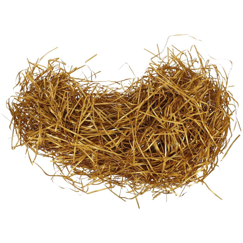 Beaupretty Gold Glitter Raffia Paper Shreds 100g Crinkle Cut Shredded Packaging Filler for Baskets and Wrapping Decorative Craft Supplies