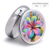 Eye-catching Hawaiian Flowers Pill Box Case with 3 Individual Compartments Compact Portable Medication Management Mini Small Pill Organizer for Vitamins Medication Fish Oil Supplements view 2