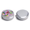 Eye-catching Hawaiian Flowers Pill Box Case with 3 Individual Compartments Compact Portable Medication Management Mini Small Pill Organizer for Vitamins Medication Fish Oil Supplements view 3