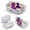 High Heels with Lipstick Pill Box 2 Compartments Portable Travel Pill Case Mini Medicine Organizer for Pocket Purse Metal Waterproof Medicine Container Holder Vitamin Fish Oil view 2