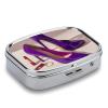 High Heels with Lipstick Pill Box 2 Compartments Portable Travel Pill Case Mini Medicine Organizer for Pocket Purse Metal Waterproof Medicine Container Holder Vitamin Fish Oil view 4