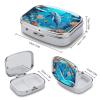 Coral Fish Dolphins Pill Box 2 Compartments Portable Travel Pill Case Mini Medicine Organizer for Pocket Purse Metal Waterproof Medicine Container Holder Vitamin Fish Oil view 2