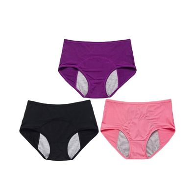 Leakproof Incontinence Panties for Women - Plus Size Leakproof Underwear, 3-Pack, Comfortable & Dist Protection for