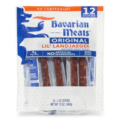 Bavarian Meats Lil Landjaeger Original 12 Count Per Bag (Pack of 2)