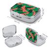 Moss Insect Wing Pill Box 2 Compartments Portable Travel Pill Case Mini Medicine Organizer for Pocket Purse Metal Waterproof Medicine Container Holder Vitamin Fish Oil view 2